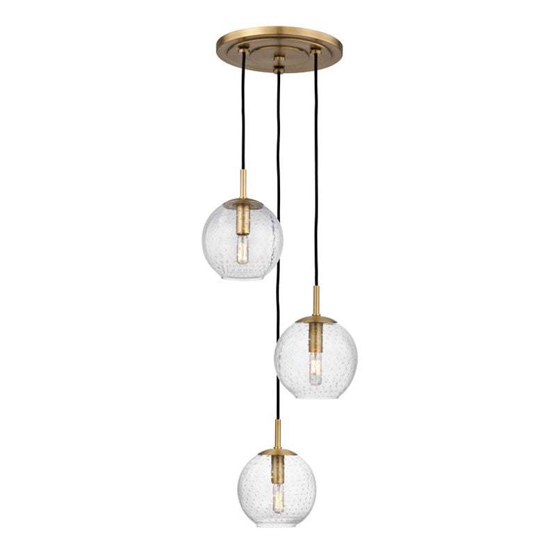2033-AGB-CL Rousseau 3 Light Pendant | Main Image