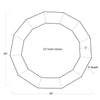 21-1121NAT Ares Bone Mirror | Dimensions Image