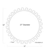 21-1131 Sanya Metal Mirror | Dimensions Image