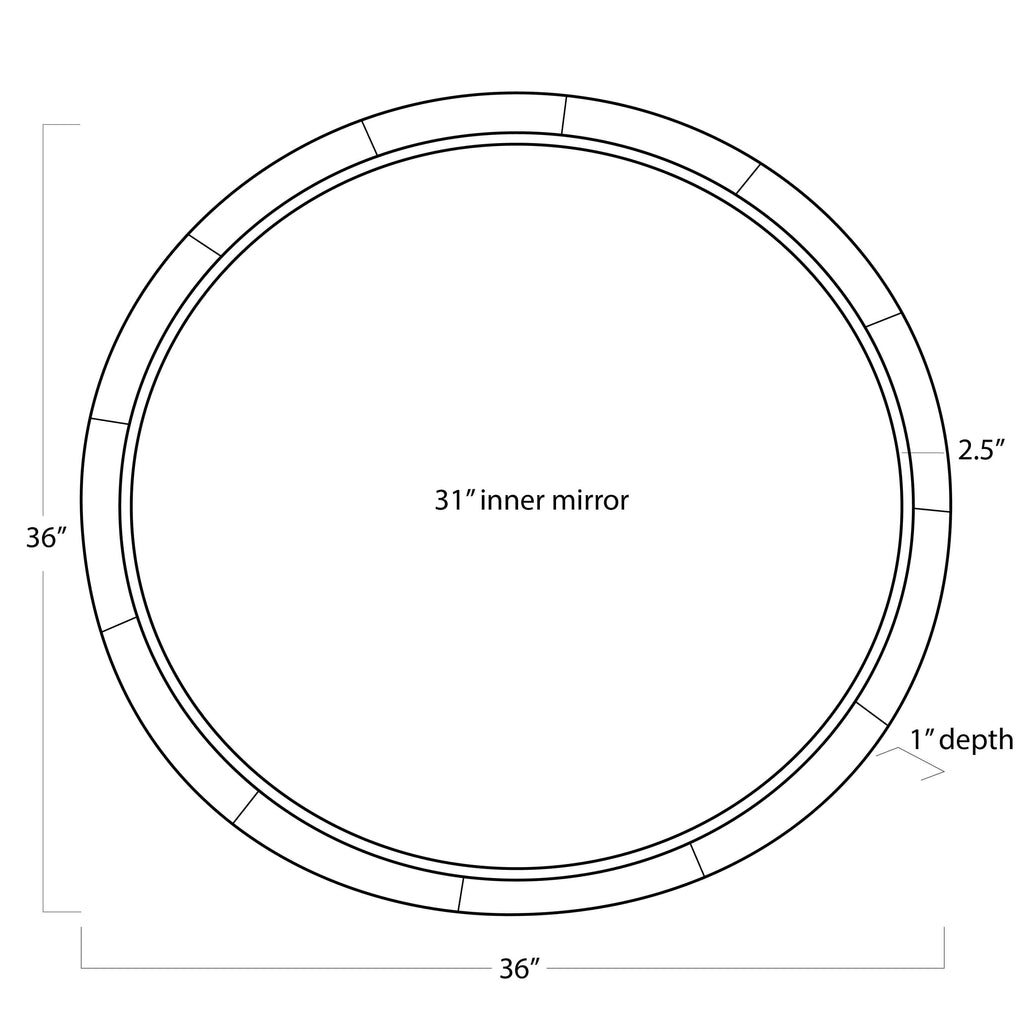 21-1137 Plaza Mirror Round | Dimensions Image
