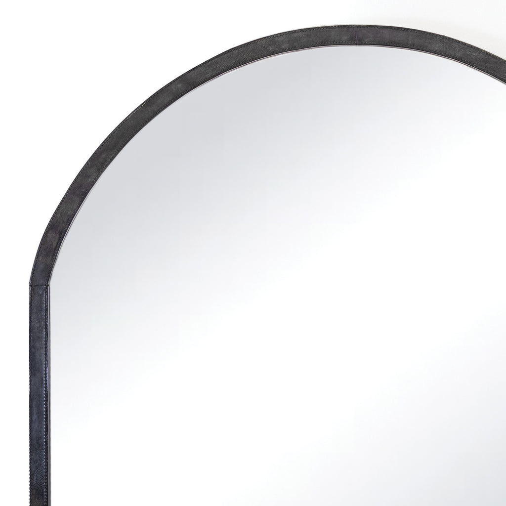 21-1146BLK Knox Leather Mantle Mirror | Alternate Image