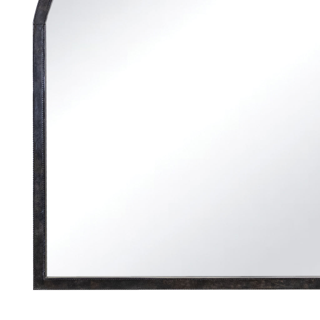 21-1146BLK Knox Leather Mantle Mirror | Alternate Image