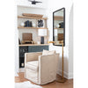 21-1147BLK Knox Leather Rectangle Mirror | Lifestyle Image