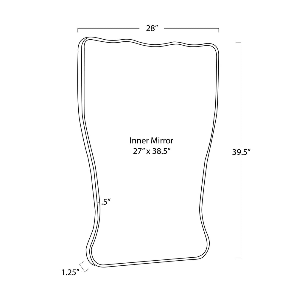 21-1173NB Piero Metal Mirror | Dimensions Image