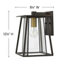 2100KZ Walker 1 Light Outdoor Wall Mount | Dimensions Image