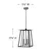 2102BK-LL Walker 3 Light Outdoor Pendant|Dimensions Image