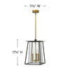 2102KZ-LL Walker 3 Light Outdoor Pendant|Dimensions Image