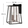 2105BK-LL Walker 3 Light Outdoor Wall Mount|Dimensions Image