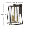 2105KZ-LL Walker 3 Light Outdoor Wall Mount|Dimensions Image