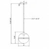 Crystorama Truax 8'' Pendant - Product Dimensions
