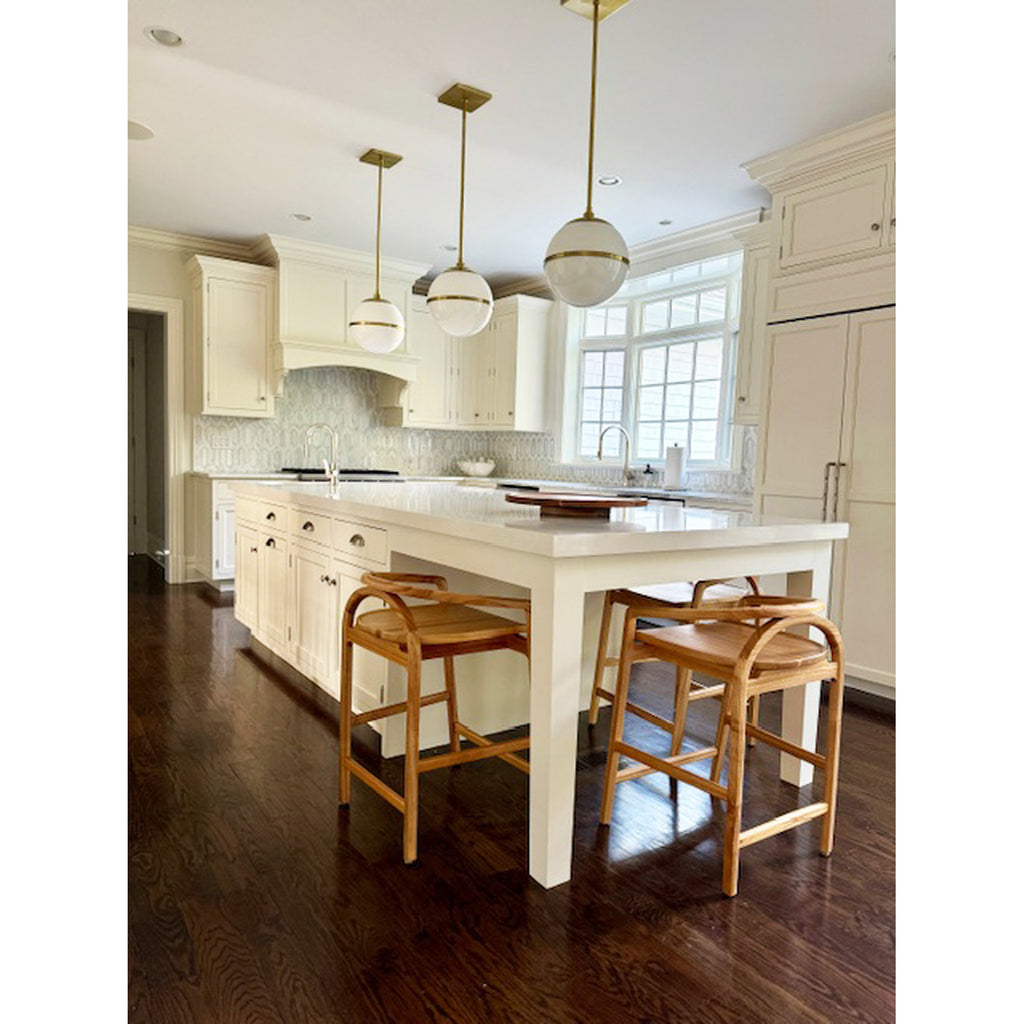 Crystorama Truax 12'' Pendant in Aged Brass - Lifestyle View