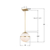 2112-AG Truax 12'' Pendant | Dimensions Image
