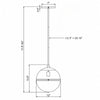 Crystorama Truax 12'' Pendant - Product Dimensions