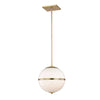 Crystorama Truax 12'' Pendant in Aged Brass - Front View