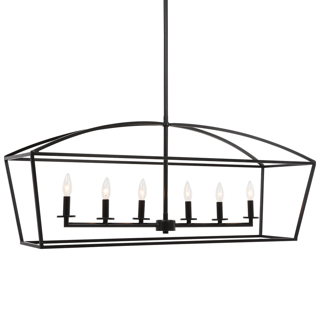 21348 Clayton 6 Light Linear Chandelier | Main Image