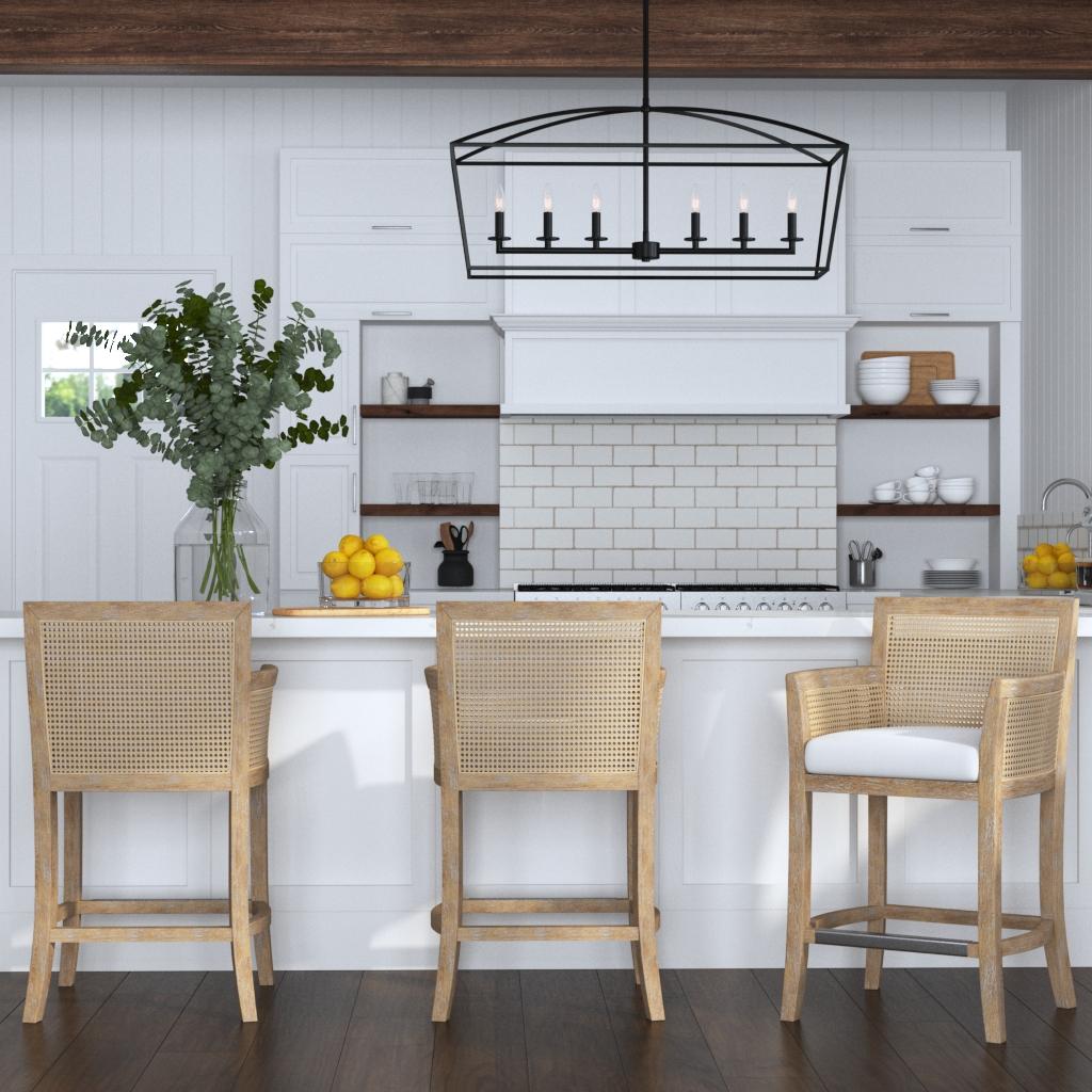 21348 Clayton 6 Light Linear Chandelier | Lifestyle Image