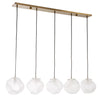 Matte Antique Brass Midcentury Pendant Light - Vintage Luxe Elegance- Alternate Image