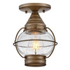 2203DZ Cape Cod 1 Light Rustic Outdoor Flush Mount | Main Image