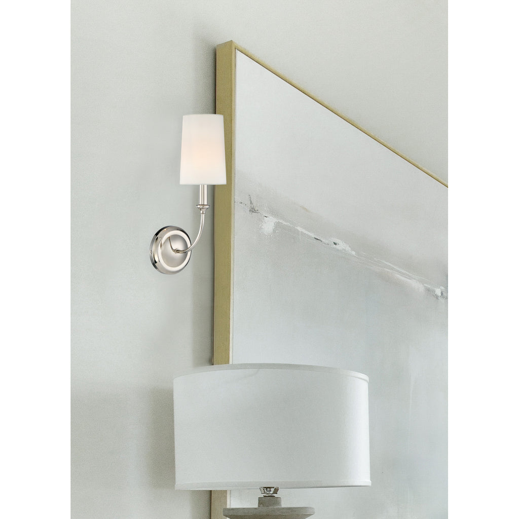 Crystorama Sylvan 4.75'' Sconce in Polished Nickel - Lifestyle View