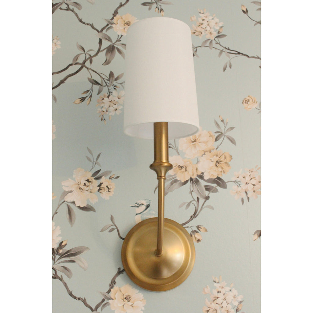 Crystorama Sylvan 4.75'' Sconce in Vibrant Gold - Lifestyle View