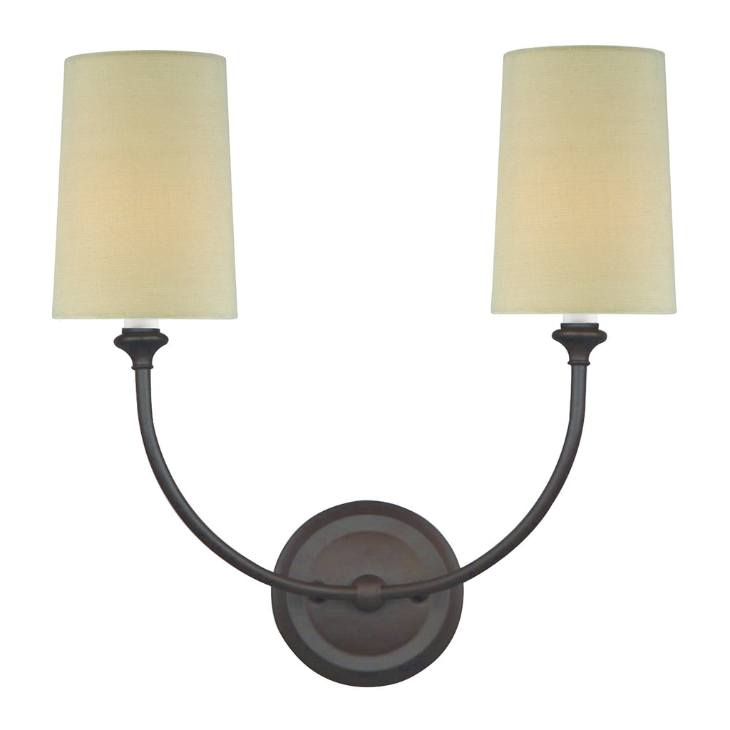 2242-DB Libby Langdon for Crystorama Sylvan 2 Light Sconce | Main Image