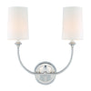 2242-PN Libby Langdon for Crystorama Sylvan 2 Light Sconce | Main Image