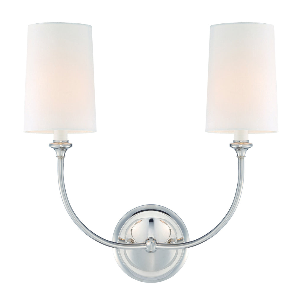 2242-PN Libby Langdon for Crystorama Sylvan 2 Light Sconce | Main Image