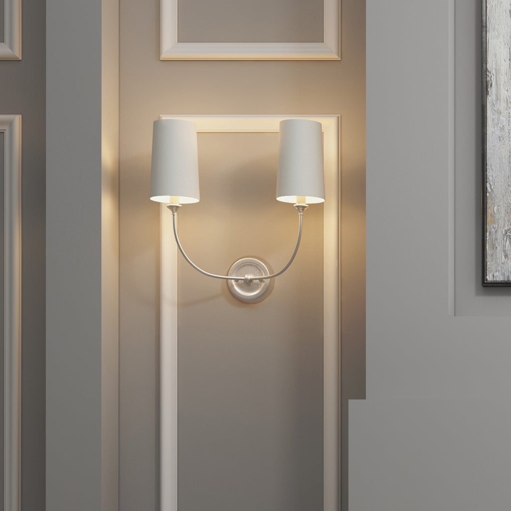 2242-PN Libby Langdon Sylvan 2 Light Sconce | Lifestyle Image