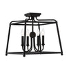 Crystorama Sylvan 16'' Semi Flush Mount in Black Forged - Additional View