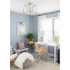 Crystorama Sylvan 16'' Semi Flush Mount in Polished Nickel - Lifestyle View