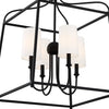 Crystorama-OPEN-BOX Libby Langdon Sylvan 4 Light Lantern Chandelier in Black Forged - Additional View