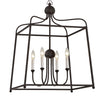 2244-BF_NOSHADE Libby Langdon Sylvan 4 Light Lantern Chandelier | Alternate Image