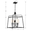 Crystorama-OPEN-BOX Libby Langdon Sylvan 4 Light Lantern Chandelier - Product Dimensions