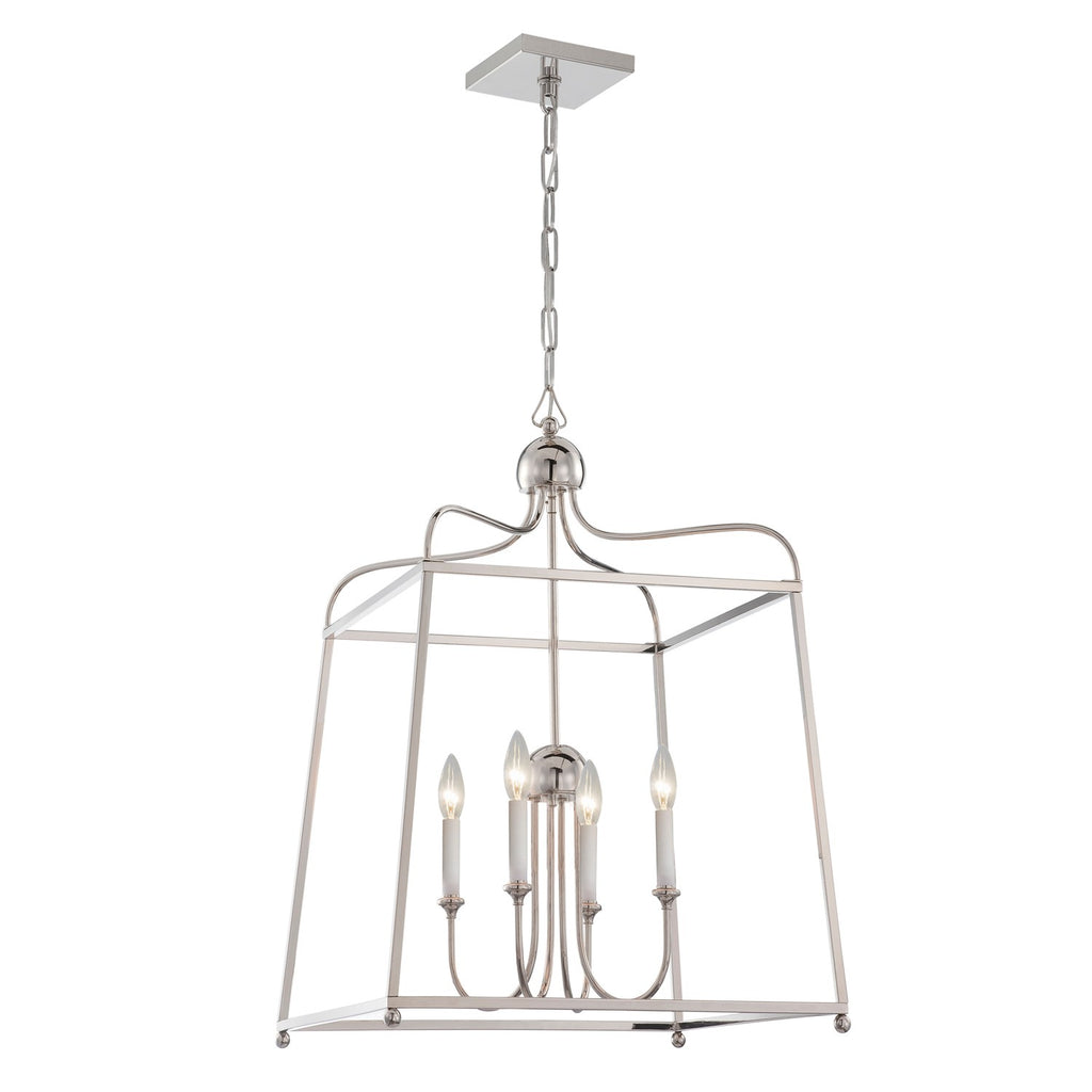 2244-PN Libby Langdon Sylvan 4 Light Lantern Chandelier | Alternate Image