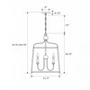 Crystorama Sylvan 21.5'' Chandelier - Product Dimensions