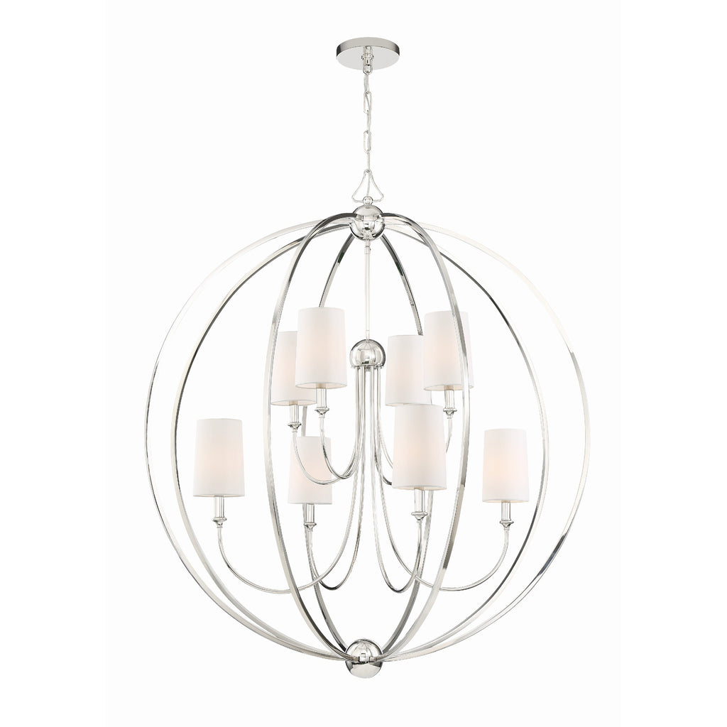 Crystorama Sylvan 40'' Chandelier in Polished Nickel - Additional View