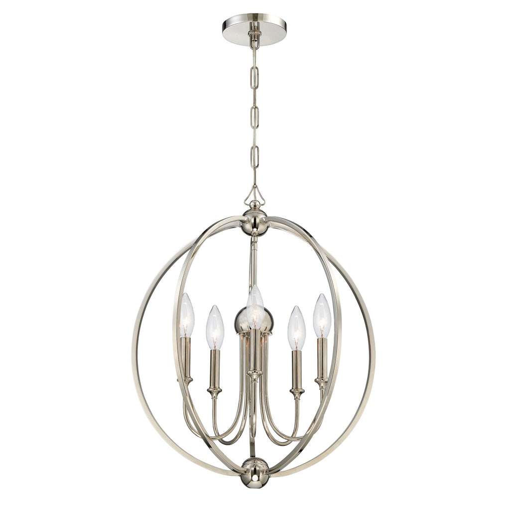 2247-PN Libby Langdon Sylvan 5 Light Chandelier | Alternate Image