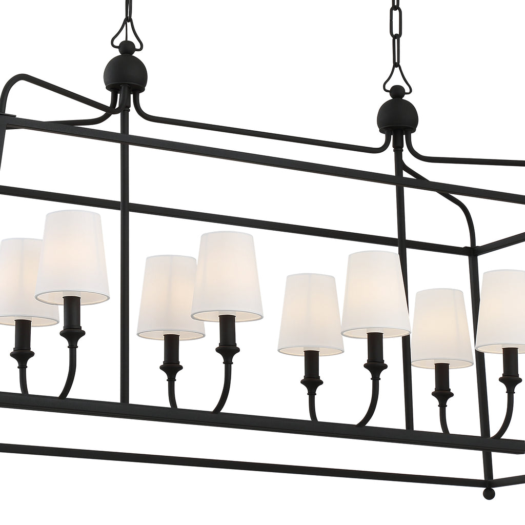 2249-BF Libby Langdon Sylvan 8 Light Linear Chandelier | Alternate Image