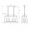 Crystorama Sylvan 42'' Linear Chandelier - Product Dimensions