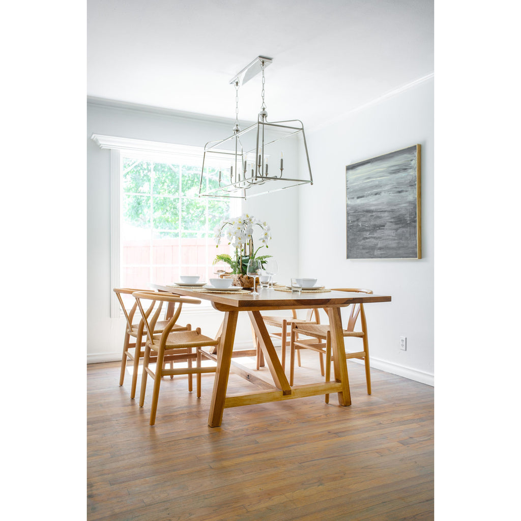 Crystorama Sylvan 42'' Linear Chandelier in Polished Nickel - Lifestyle View