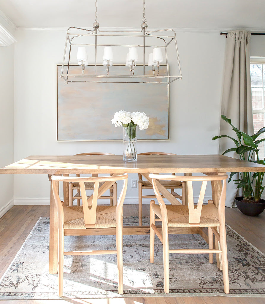 2249-PN Libby Langdon Sylvan 8 Light Linear Chandelier | Lifestyle Image