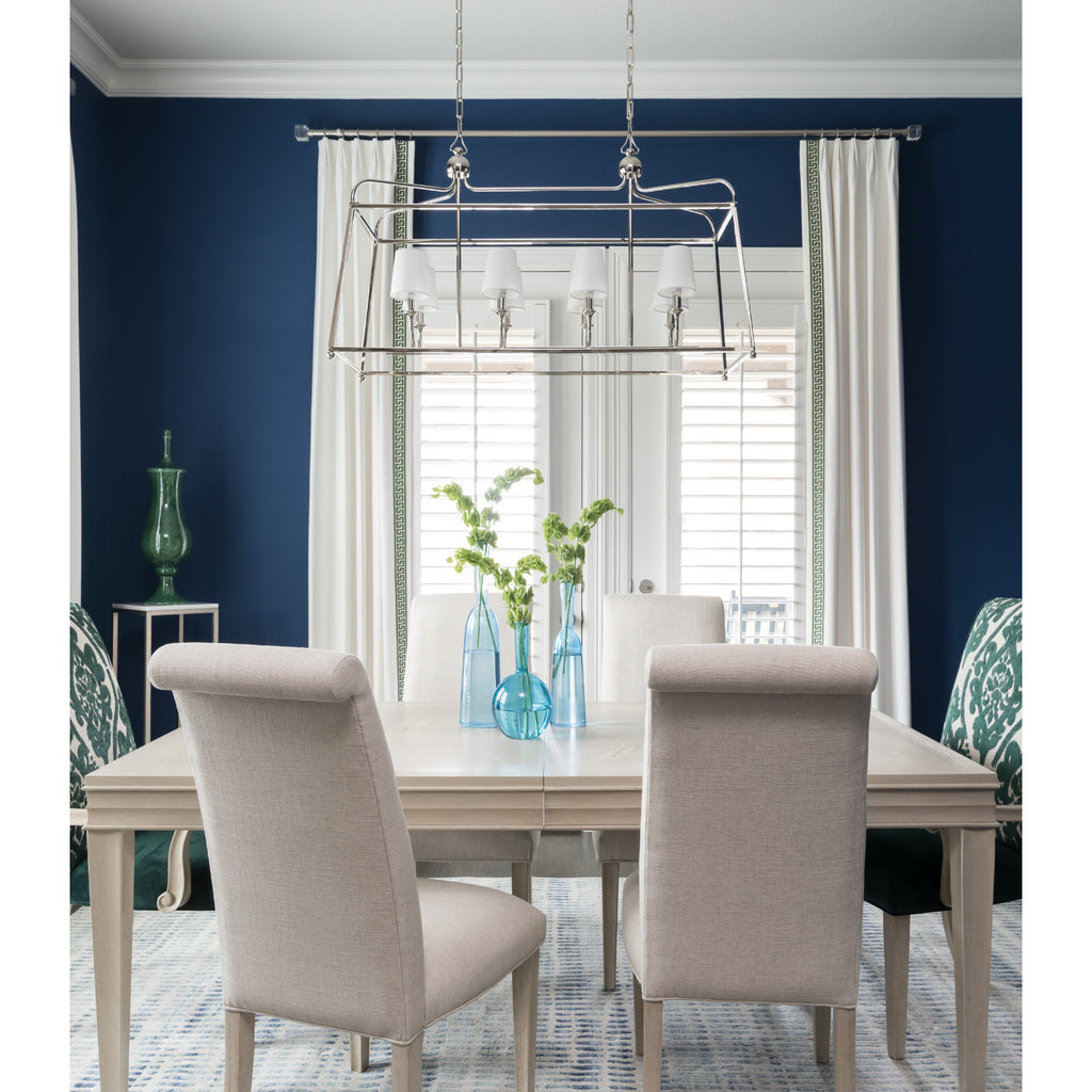 Crystorama Sylvan 42'' Linear Chandelier in Polished Nickel - Lifestyle View
