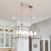 2249-PN Libby Langdon Sylvan 8 Light Linear Chandelier | Lifestyle Image