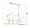 2249-PN Libby Langdon Sylvan 8 Light Linear Chandelier | Dimensions Image