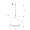 Crystorama Westwood 13.5'' Chandelier - Product Dimensions