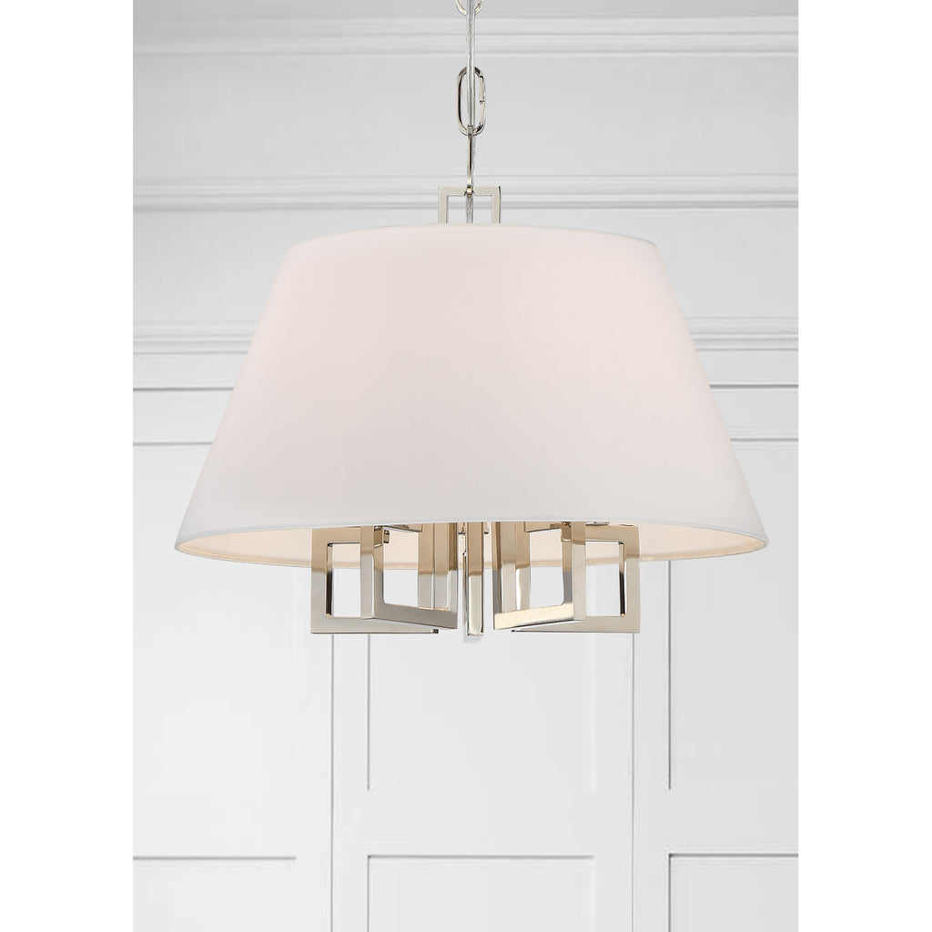 Crystorama Westwood 16'' Chandelier in Polished Nickel - Lifestyle View