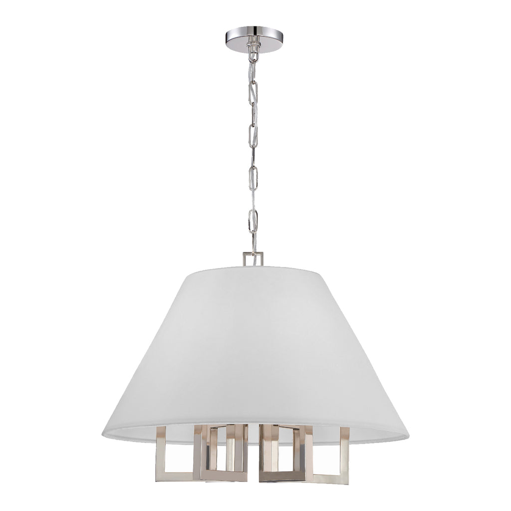 Crystorama-OPEN-BOX Libby Langdon Westwood 6 Light Chandelier in Polished Nickel - Additional View