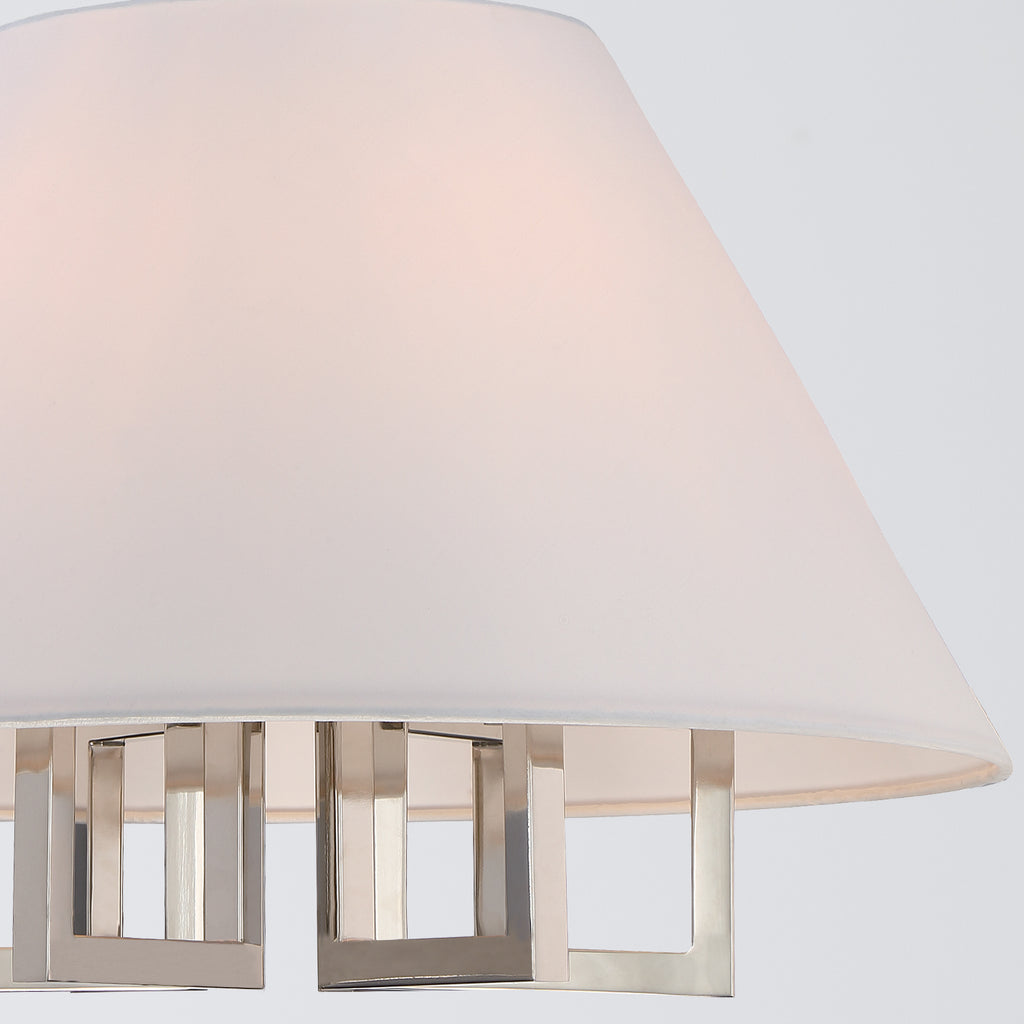Crystorama-OPEN-BOX Libby Langdon Westwood 6 Light Chandelier in Polished Nickel - Additional View