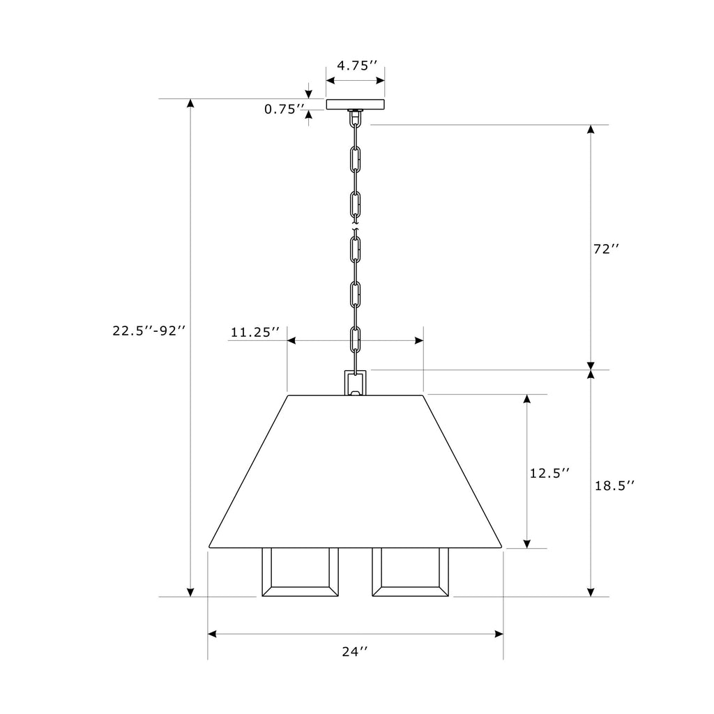 Crystorama-OPEN-BOX Libby Langdon Westwood 6 Light Chandelier - Product Dimensions