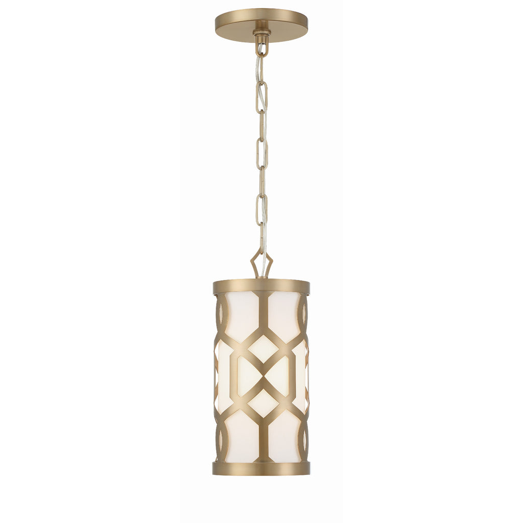 Crystorama Jennings 6.25'' Pendant in Aged Brass - Additional View